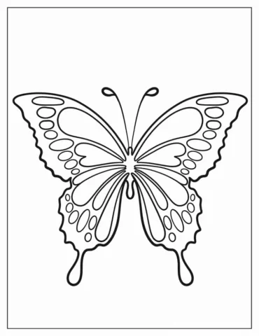 Simple Coloring Sheet Of Swallowtail Butterfly