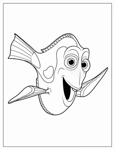 Dora From Finding Nemo Coloring Page