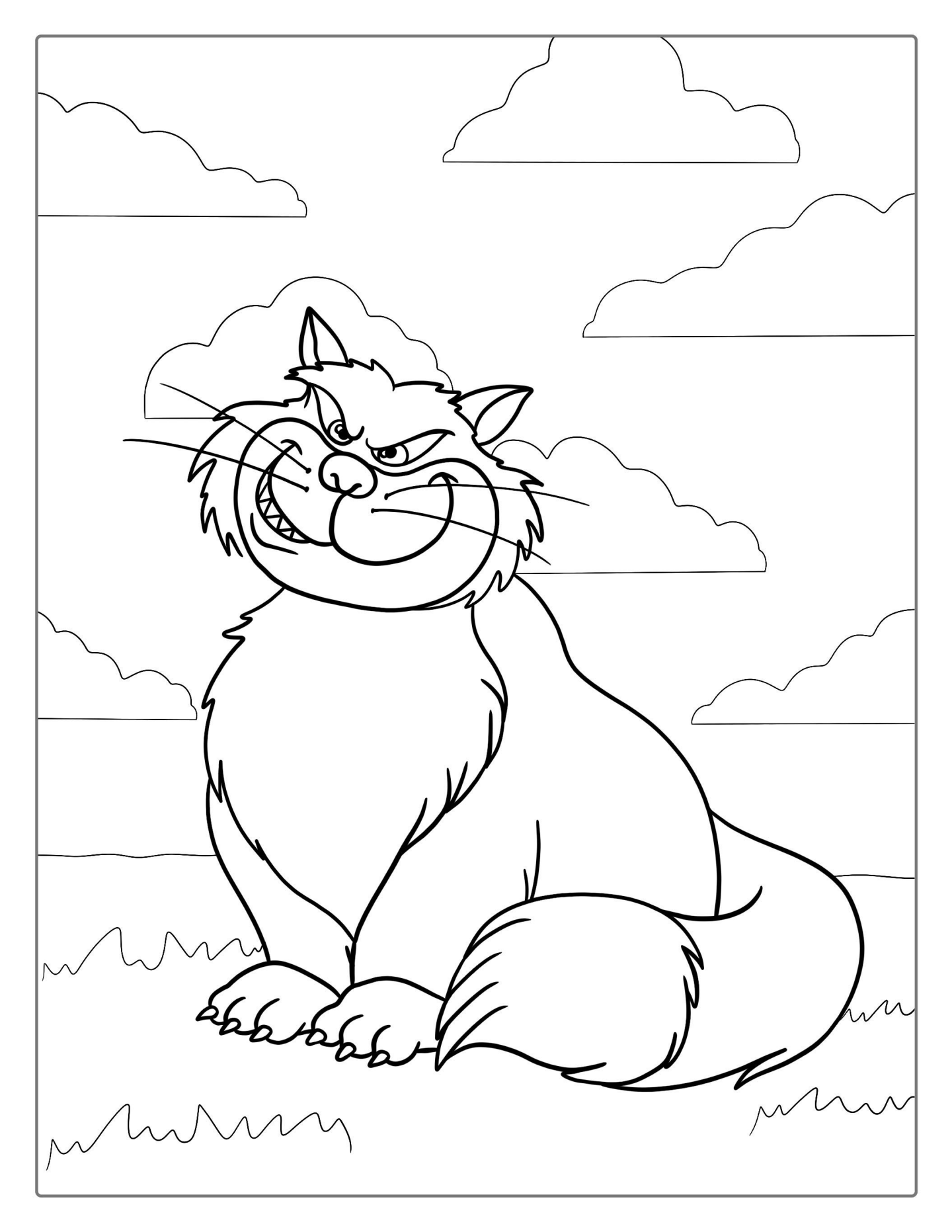 Coloring Page Of Lucifer The Cat From Cinderella