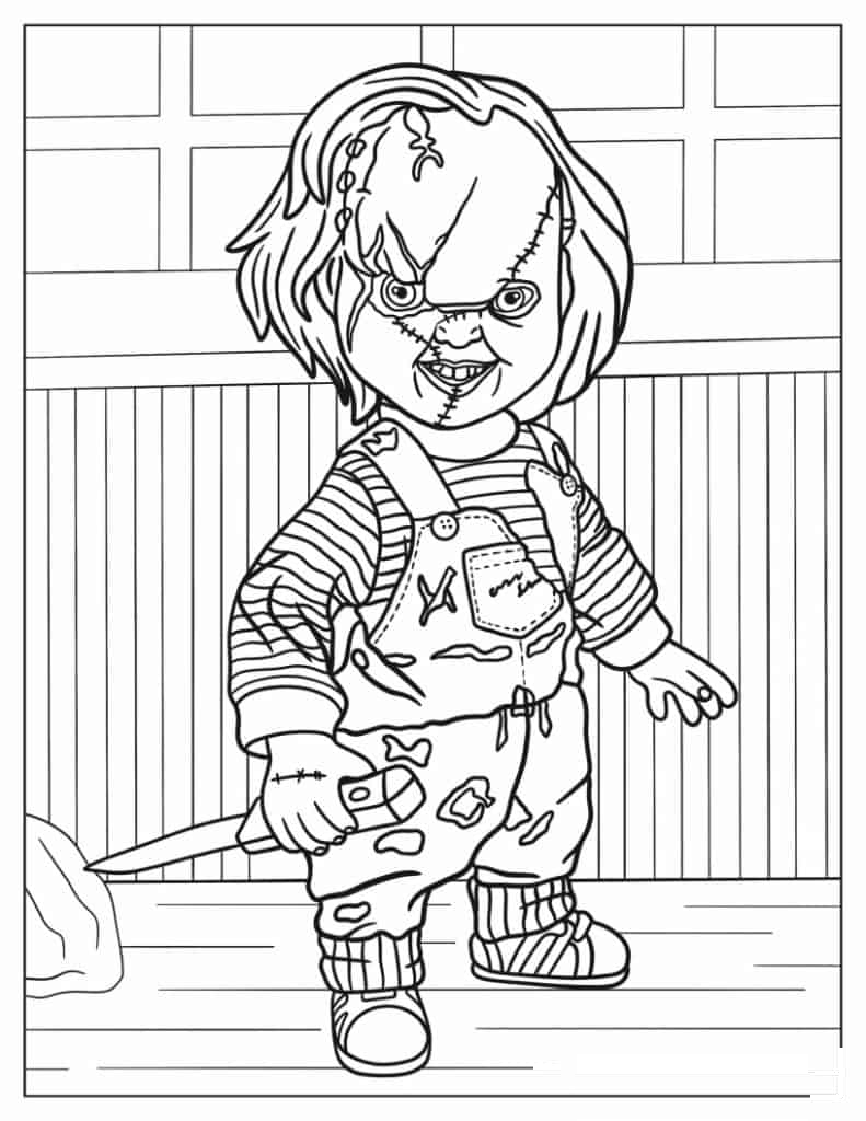 Scary Looking Chucky Doll