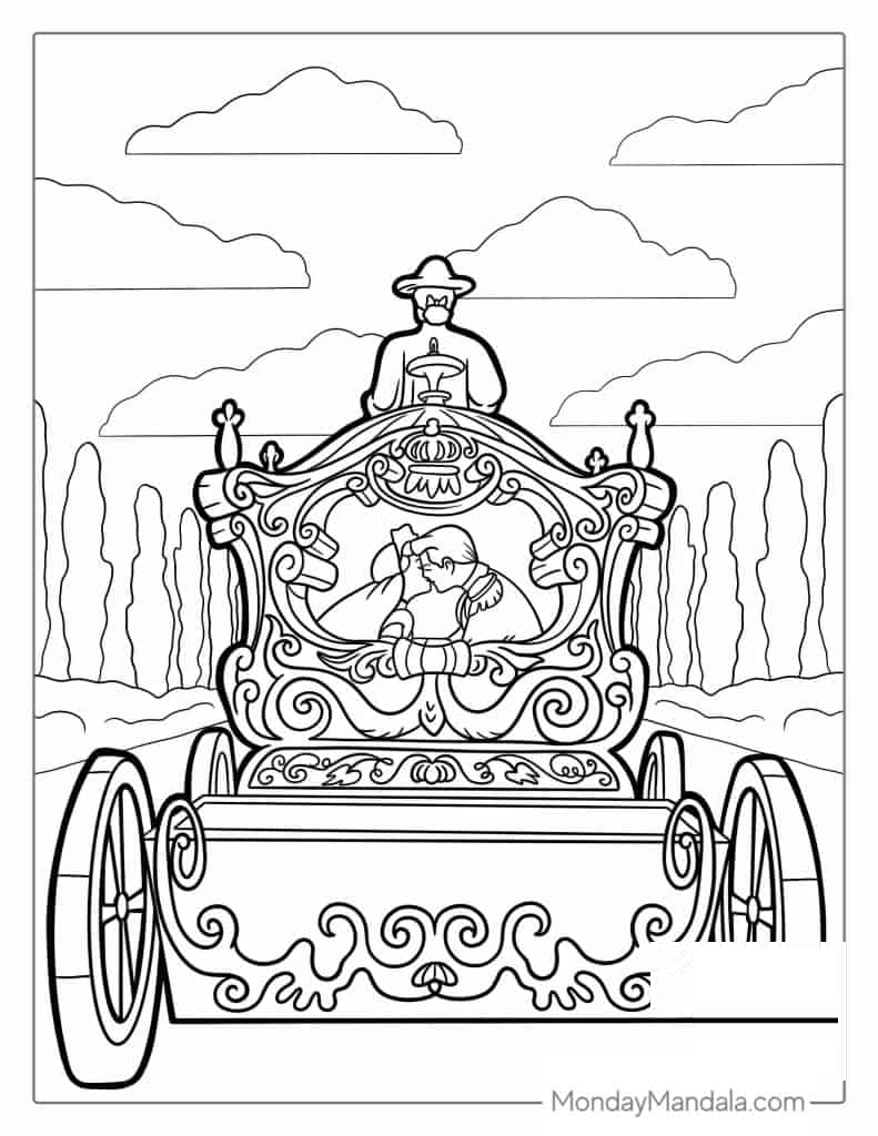 Cinderella Happily Ever After Coloring Sheet