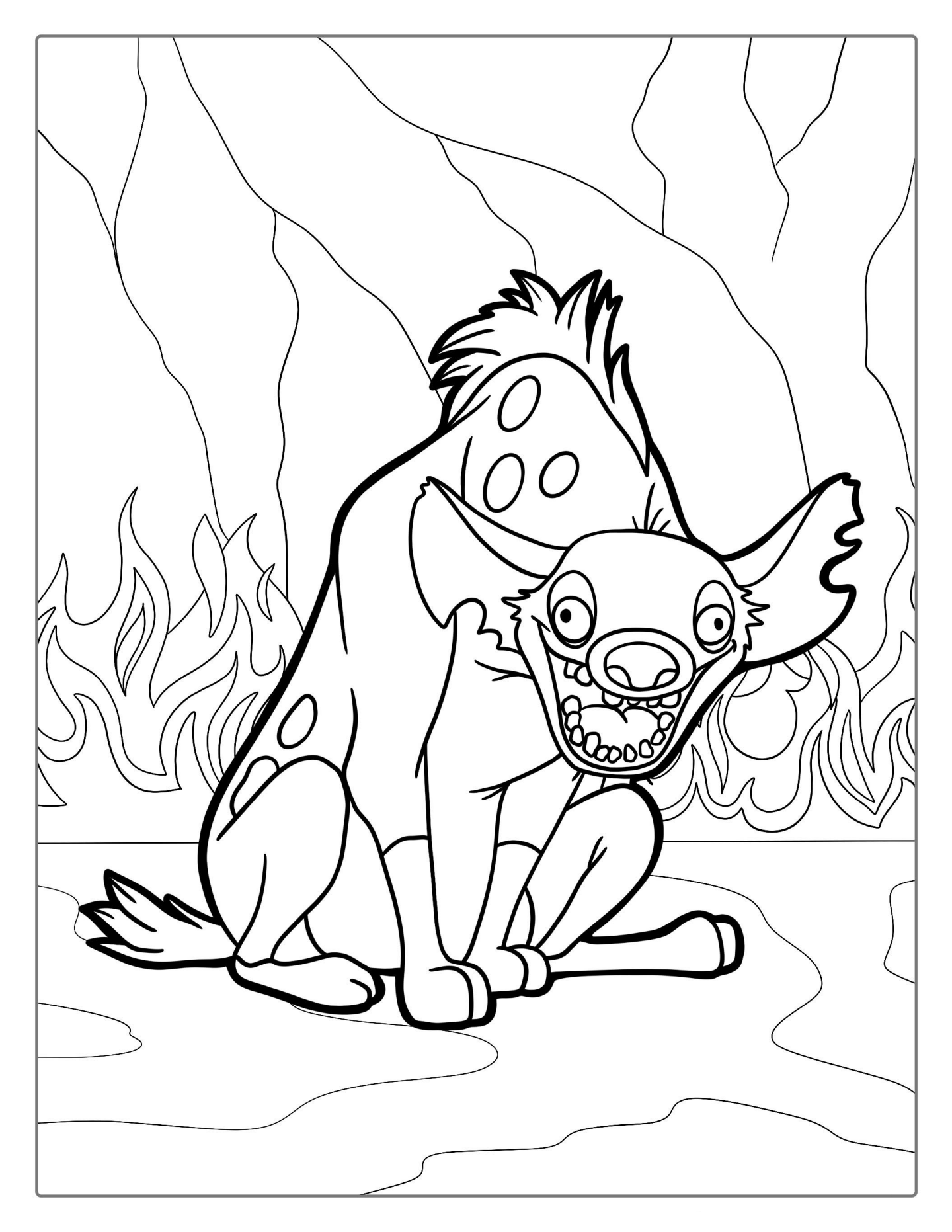 Lion King Hyena Coloring Sheet