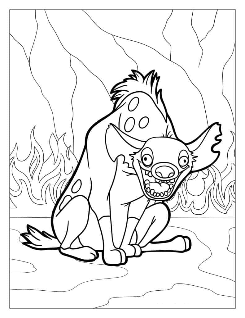 Lion King Hyena Coloring Sheet