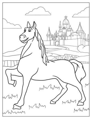 Donkey As a Horse Coloring Page