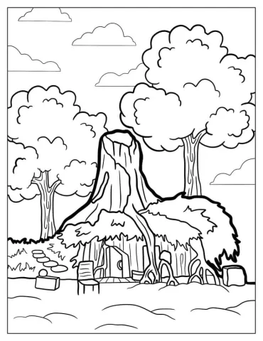 Shrek_s Swamp House Coloring Page