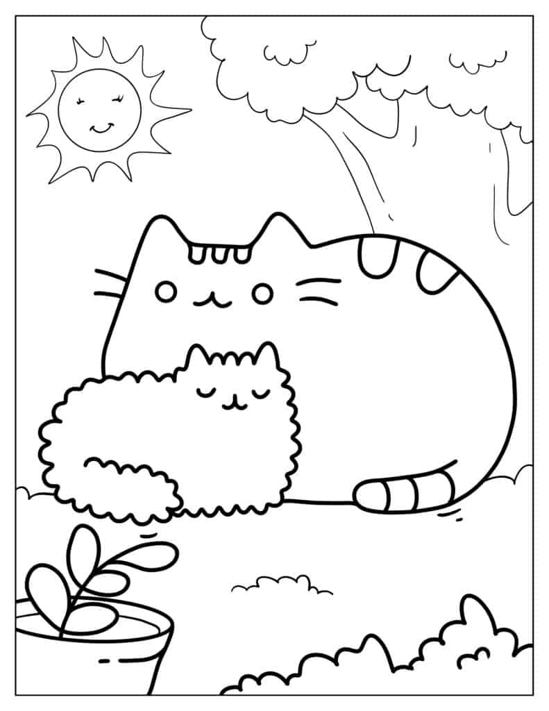 Adorable Pusheen And Stormy In The Sunshine