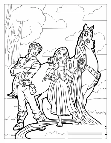 Characters From Tangled Movie To Color