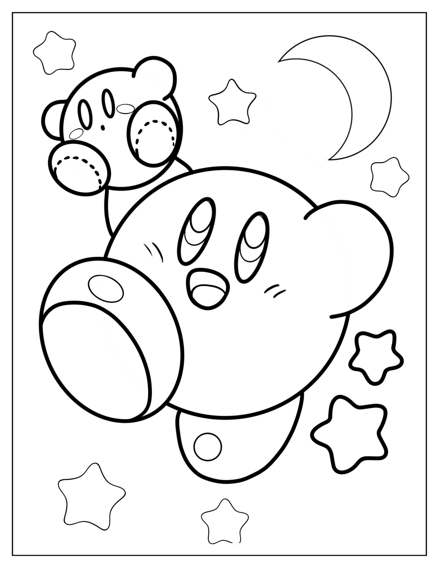Cute Kirby Leaping Through The Air