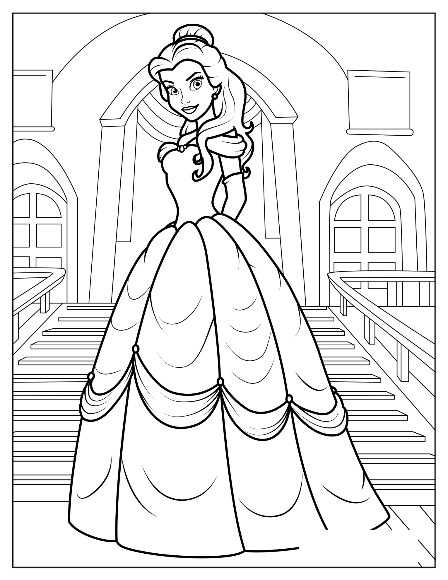 Princess Belle Coloring Sheet