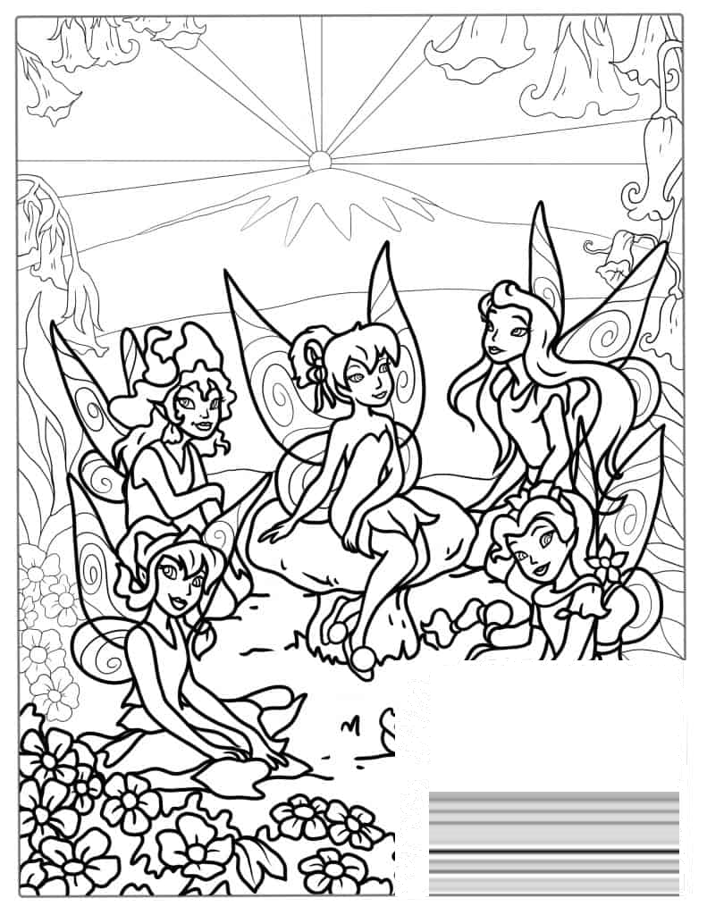 Pixie Hollow Coloring Page For Kids