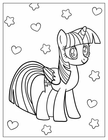 Coloring Page of Twilight Sparkle Outline