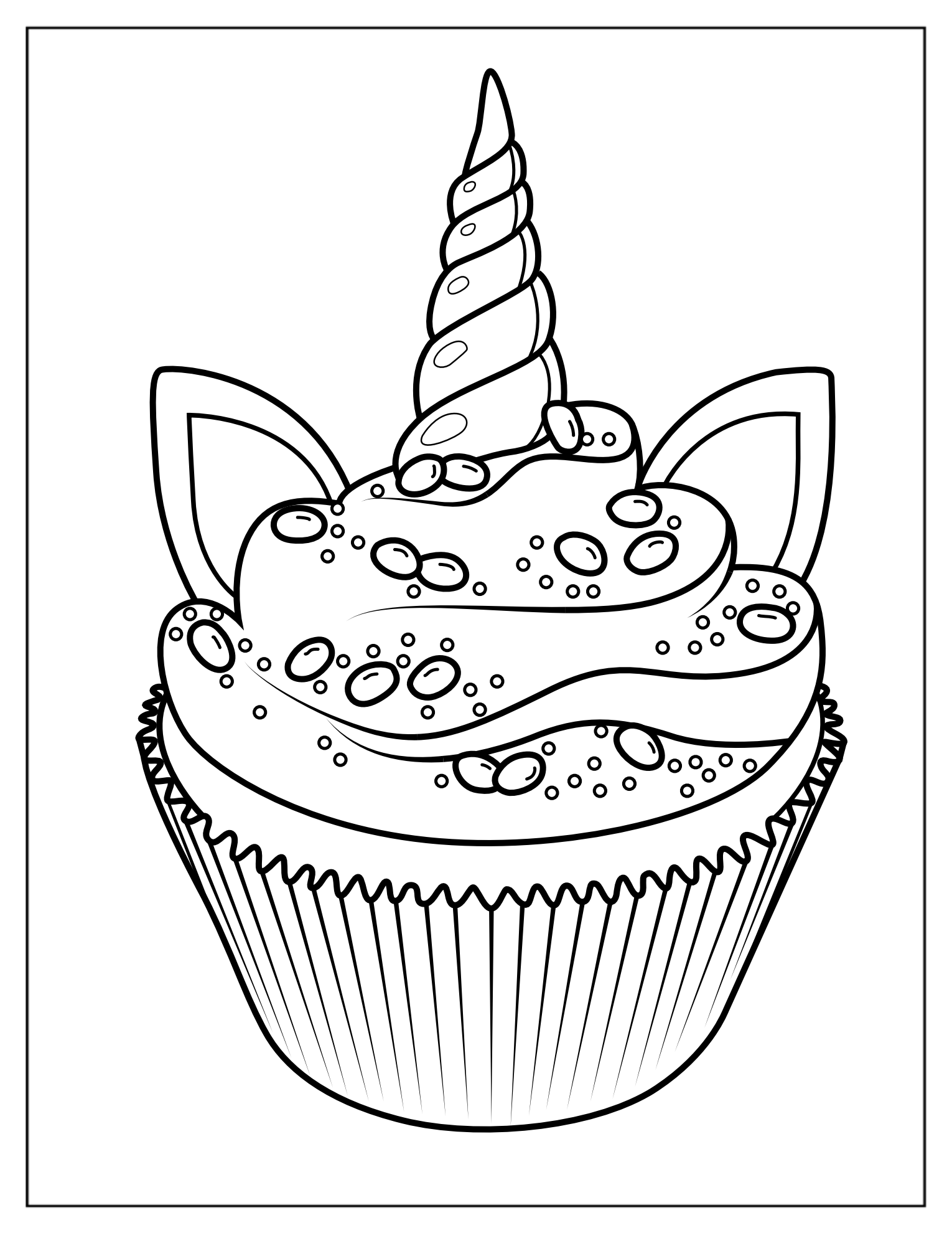 Unicorn Themed Cupcake