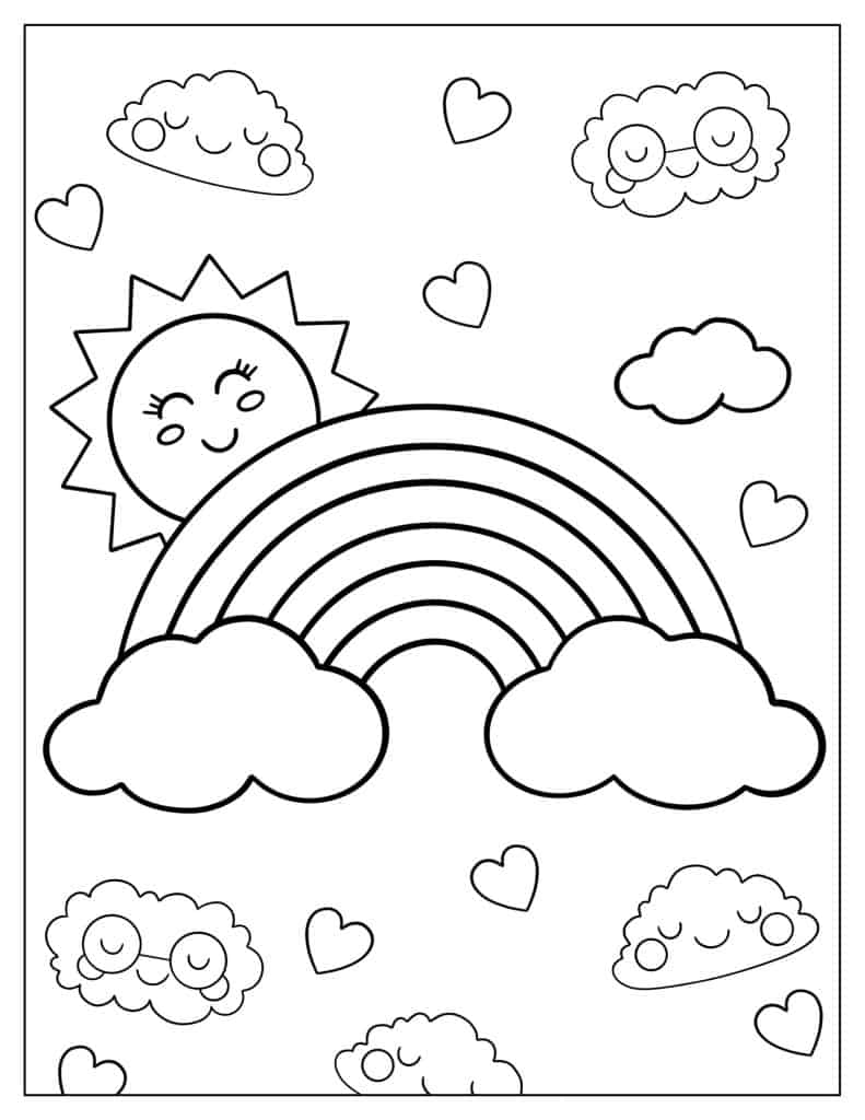 Radiant Rainbow To Color