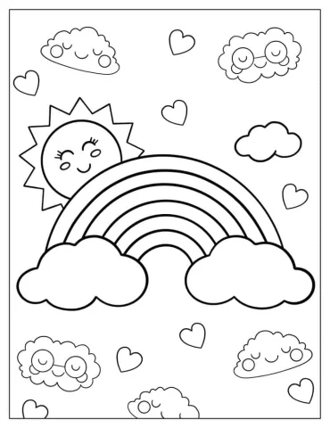 Radiant Rainbow To Color