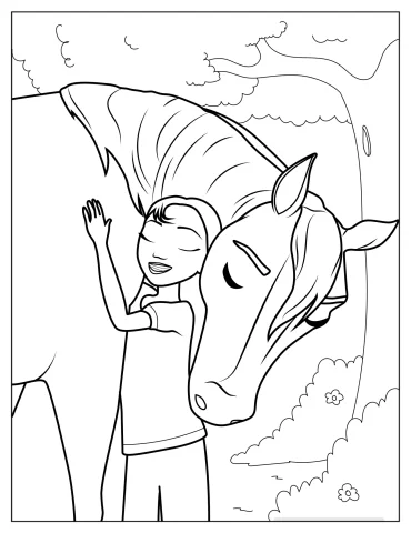 Abigail Comforting Boomerang Coloring Page