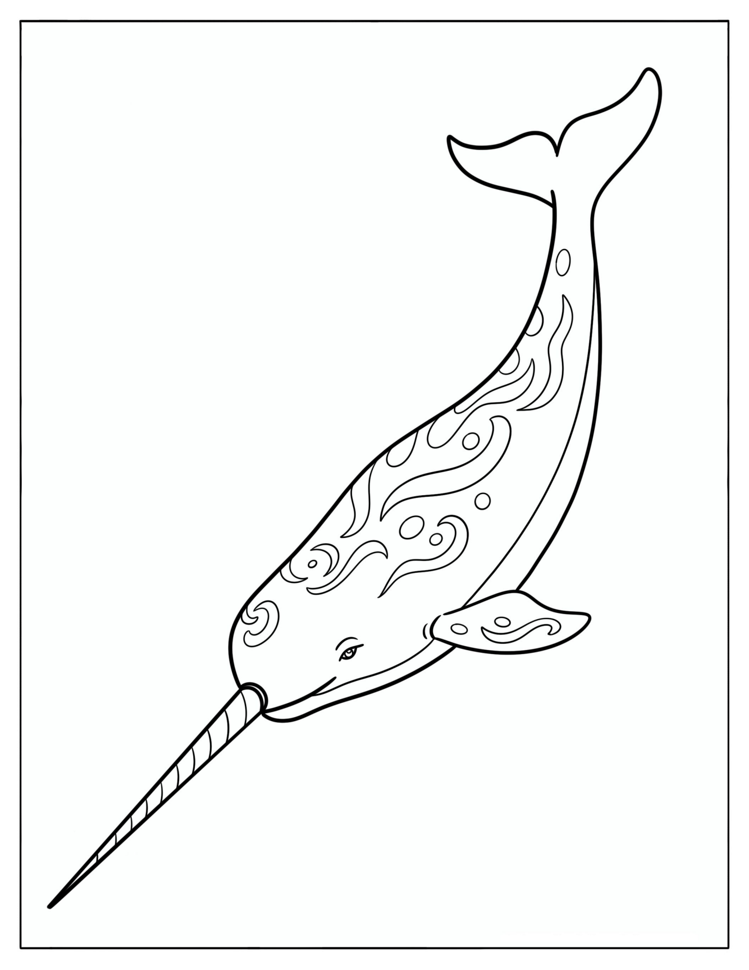 Narwhal with Enchanted Patterns