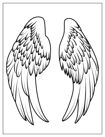 Angel Wings Coloring Sheet