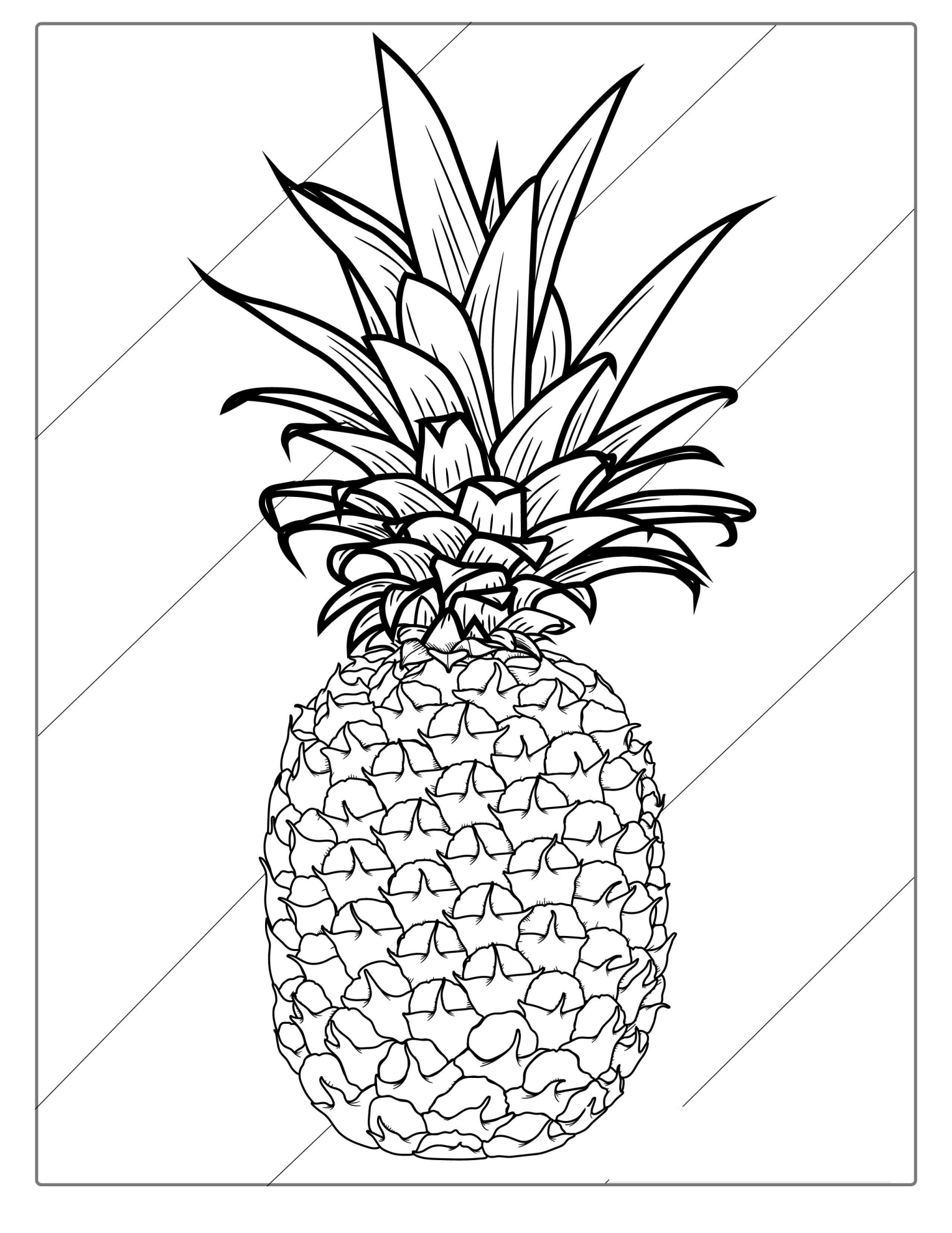 Pineapple Coloring Page