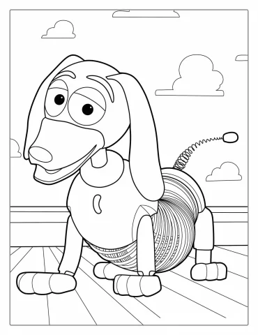 Slinky Dog From Toy Story Coloring Picture