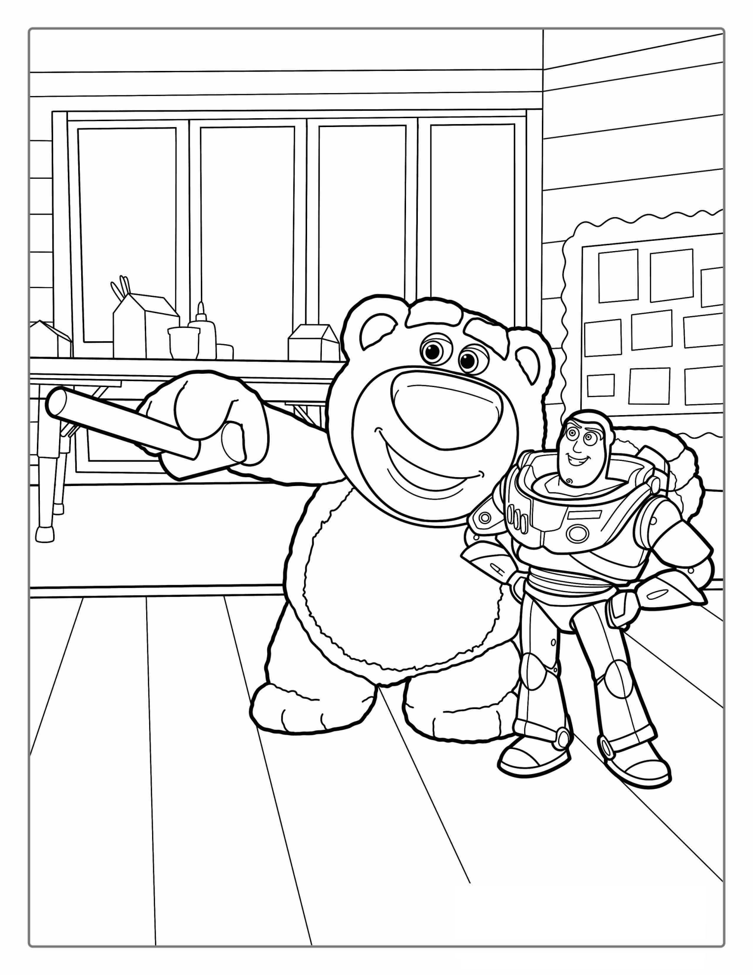 Lotso And Buzz Coloring Page