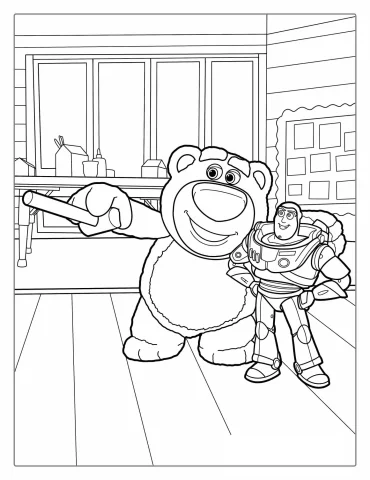 Lotso And Buzz Coloring Page