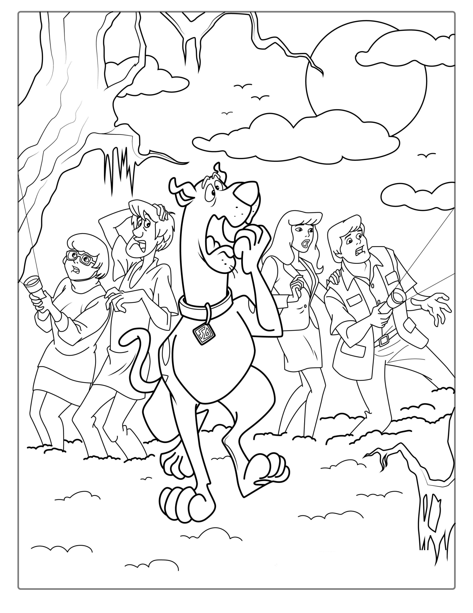 Mystery In From Scooby-Doo Coloring Sheet