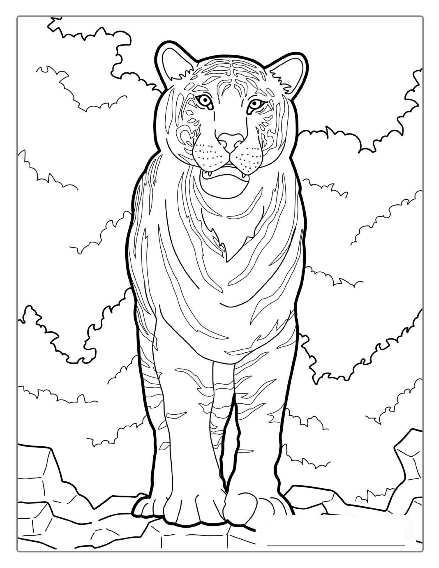 Sumatran Tiger In Wild Coloring