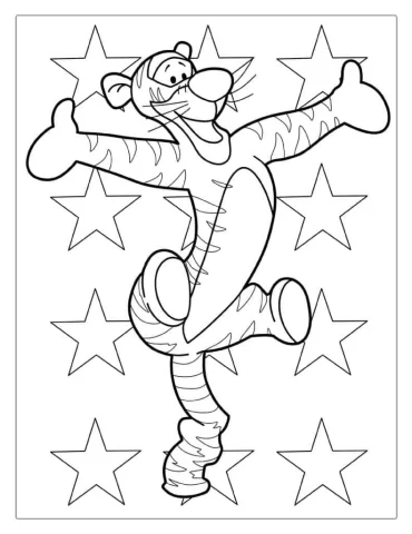 Winnie-the-Pooh Tiger Coloring Page For Kids