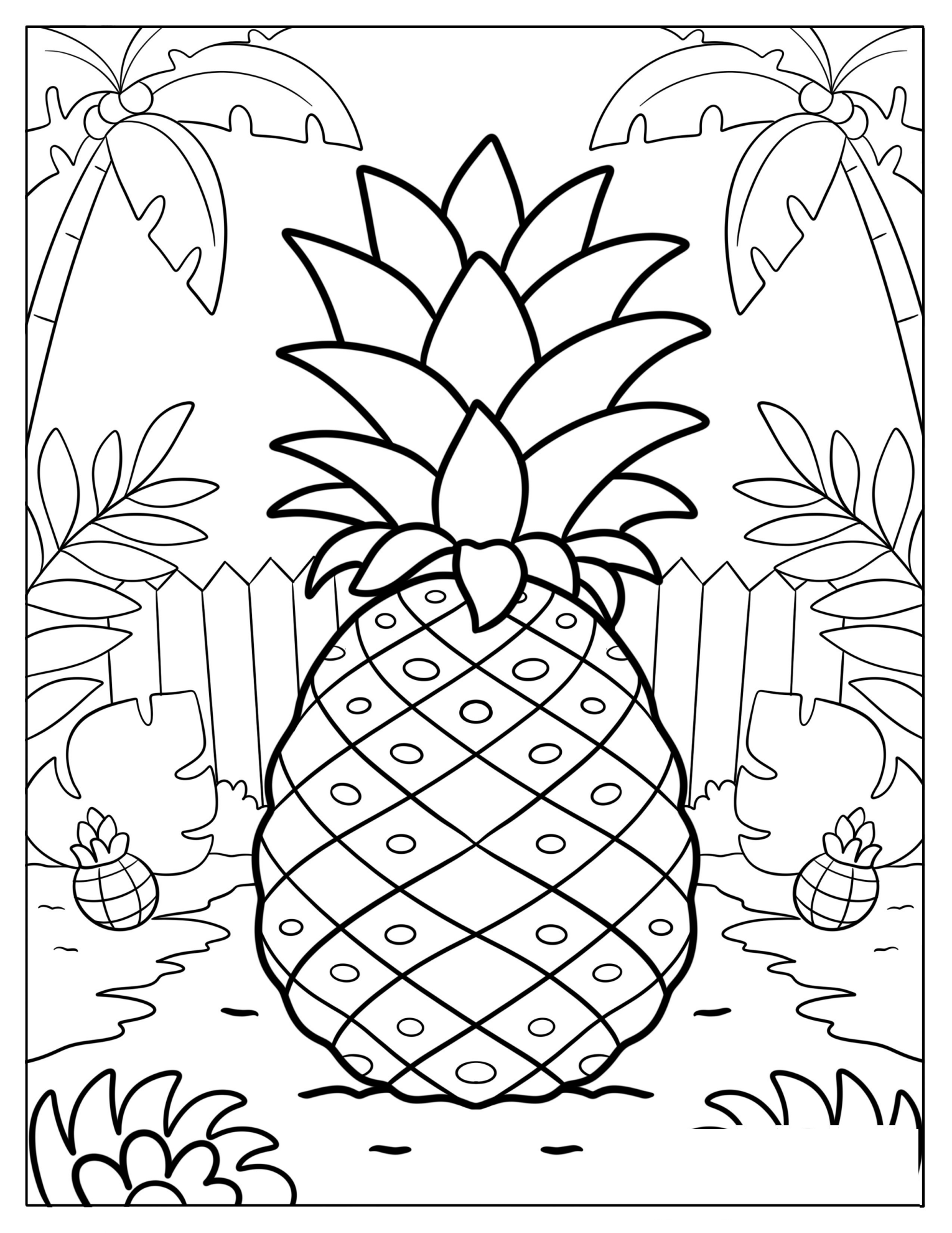 Big Juicy Pineapple In Backyard Paradise