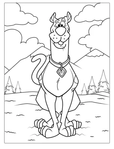 Easy Coloring Page Of Scooby-Doo