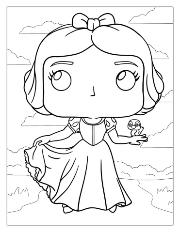 Funko Pop Snow White Coloring Sheet