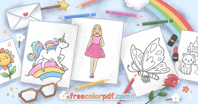 Free printable coloring pages for girls on FreeColorPDF