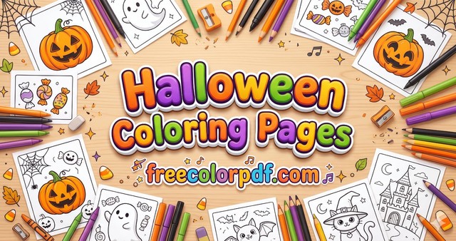 Free Printable Halloween Coloring Pages (PDF Download) · FreeColorPDF