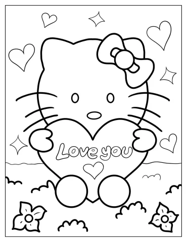 Hello Kitty Coloring Pages