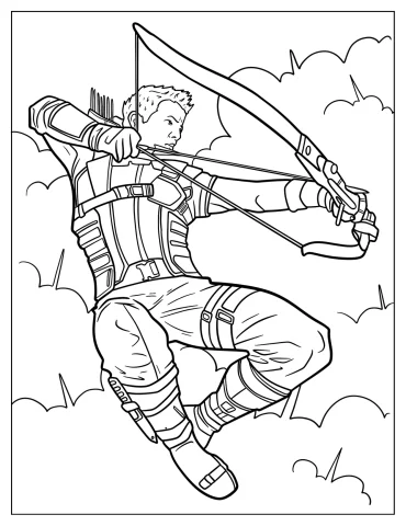 Hawkeye Coloring Pages