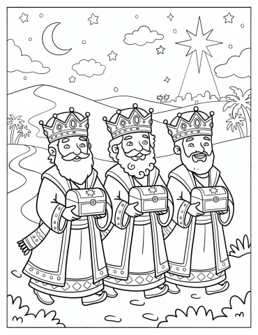 Christian Christmas Coloring Pages