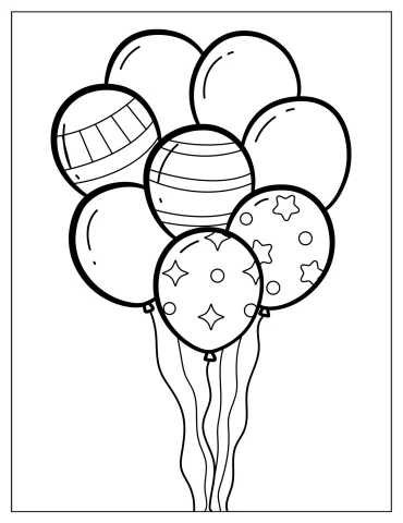 Balloon Coloring Pages