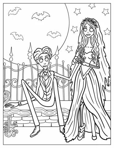 Corpse Bride Coloring Pages