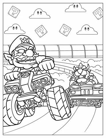 Wario Coloring Pages