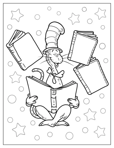 Cat in the Hat Coloring Pages