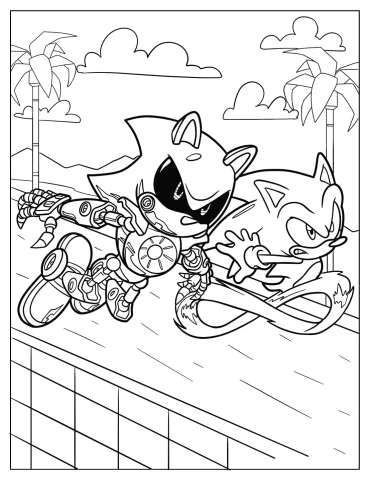 Metal Sonic Coloring Pages