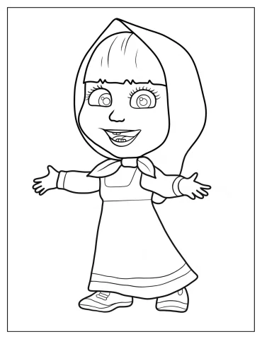 Masha And The Bear Coloring Pages