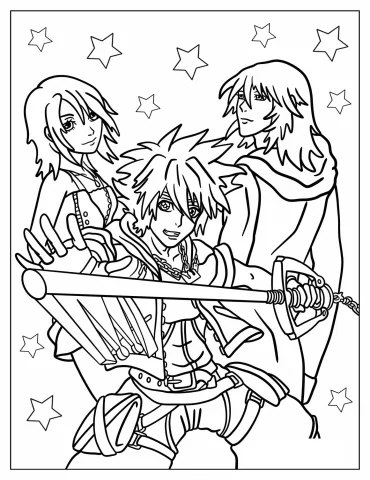 Kingdom Hearts Coloring Pages