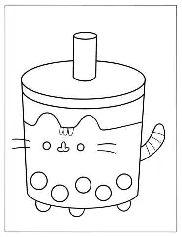 Boba Tea Coloring Pages