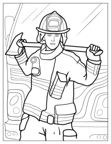 Firefighter Coloring Pages
