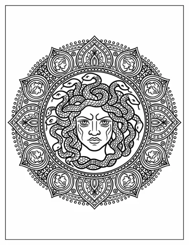 Medusa Coloring Pages