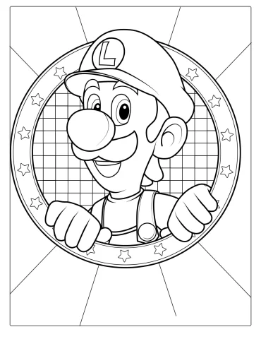 Luigi Coloring Pages