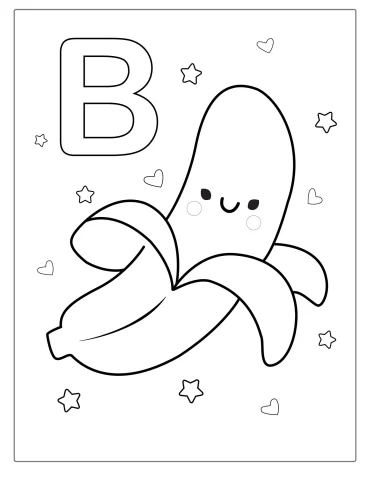 Banana Coloring Pages