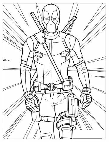 Deadpool Coloring Pages