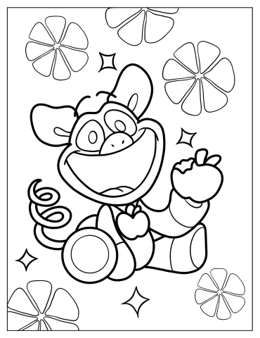 Smiling Critters Coloring Pages